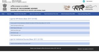 
                            5. Login for WPI Series (Base: 2011-12=100) - Office of the Economic ...