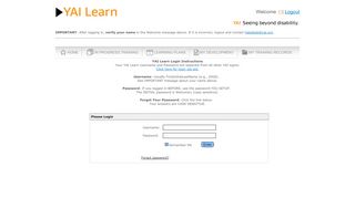 
                            3. Login for YAI Learn Root LearnCenter