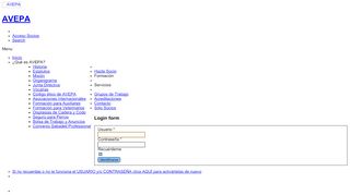 
                            6. Login form - avepa.org