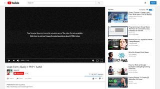 
                            10. Login Form: jQuery + PHP + AJAX - YouTube