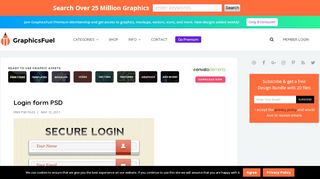 
                            9. Login form PSD - GraphicsFuel