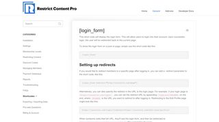 
                            4. [login_form] - Restrict Content Pro