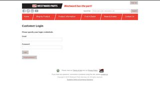 
                            4. Login Form - Westward Parts