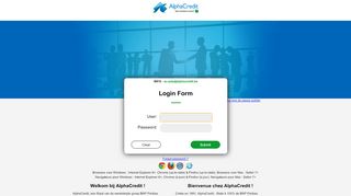 
                            4. Login Form - www.partner.alphacredit.be