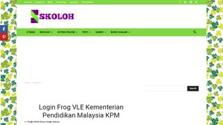 
                            8. Login Frog VLE Kementerian Pendidikan Malaysia KPM | Skoloh
