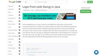 
                            7. Login From (with Swing) in Java - Forget Code