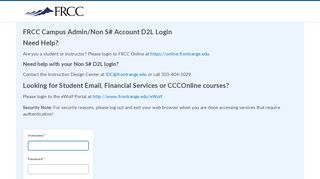 
                            5. Login - Front Range Community College - D2L