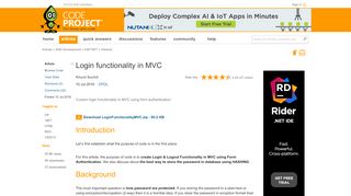 
                            11. Login functionality in MVC - CodeProject