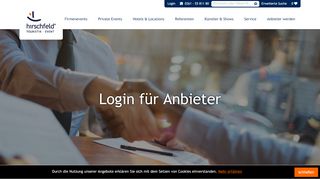 
                            2. Login für Anbieter - hirschfeld.de