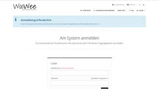 
                            10. Login für bestehenden Benutzer | WooWee.de