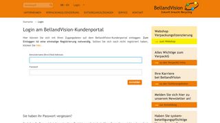 
                            5. Login für das BellandVision Kundenportal