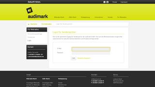 
                            9. Login für Senderpartner | audimark GmbH