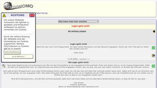 
                            2. Login geht nicht 313784 - MEINWOMO.net