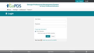 
                            3. Login - Georgia Professional Development System