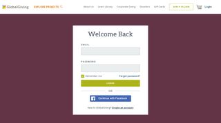 
                            4. Login - GlobalGiving
