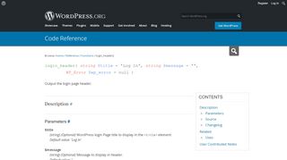 
                            6. login_header() | Function | WordPress Developer Resources