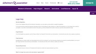 
                            8. Login Help - action.alz.org