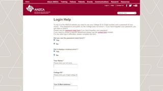 
                            1. Login Help - ANZCA