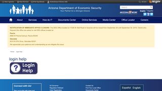 
                            2. login help | Arizona Department of Economic Security