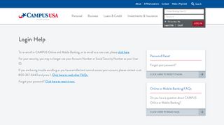 
                            1. Login Help - Campus USA Credit Union