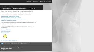 
                            2. Login help for Create Adobe PDF Online - Adobe