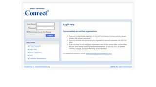 
                            6. Login Help - secure.jointcommissionconnect.org