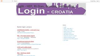 
                            5. LogIN - HEP, Ri-Stan, Brunata, NetBanking ...: Banke login ...