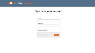 
                            9. Login here - ReferralExchange