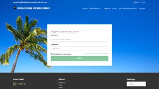 
                            6. Login | Holiday Home Owners Direct