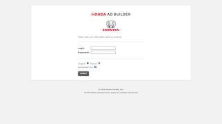 
                            4. Login - Honda Ad-Builder