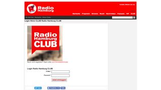 
                            2. Login / Hörer Clubs / Radio Hamburg