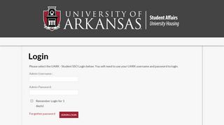 
                            10. Login - Housing Portal - University of Arkansas