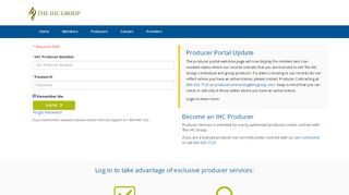 
                            4. Login - IHC Group Producer Portal