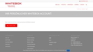 
                            3. Login - Ihr persönlicher WHITEBOX-Account