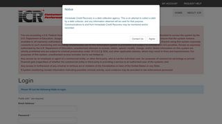 
                            8. Login - Immediate Credit Recovery, Inc.