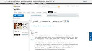 
                            2. Login in a domain in windows 10.