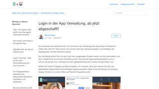 
                            9. Login in der App Verwaltung, ab jetzt abgeschafft! - Digital-Lotse