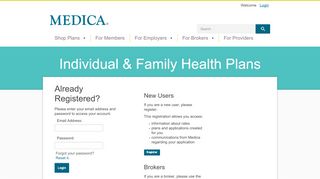 
                            1. Login - Individual & Family Health Plans - Medica