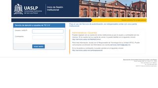 
                            5. Login Institucional - sau.uaslp.mx