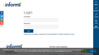 
                            4. Login - Institute for Operations Research and the Management ...