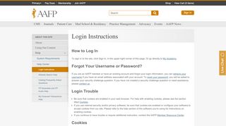 
                            4. Login Instructions -- AAFP.org Help