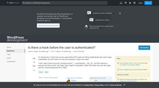 
                            5. login - Is there a hook before the user is authenticated ...