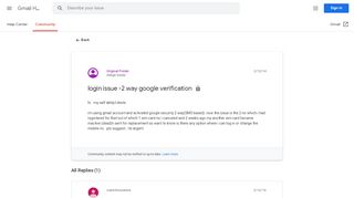 
                            4. login issue -2 way google verification - Gmail Help