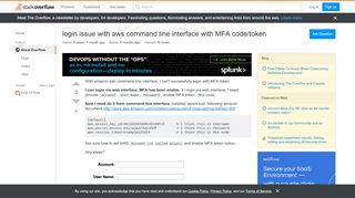 
                            9. login issue with aws command line interface with MFA code ...