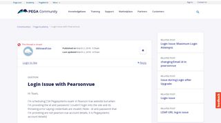 
                            4. Login Issue with Pearsonvue | Pega Community