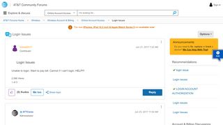 
                            2. Login Issues - AT&T Community Forums