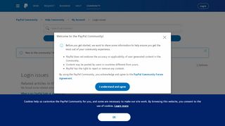 
                            3. Login issues - PayPal Community