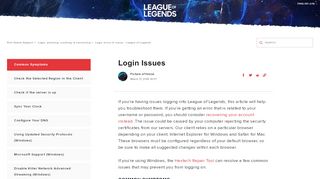 
                            4. Login Issues – Riot Games Support