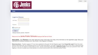 
                            1. Login - Jenks Public Schools iVisions