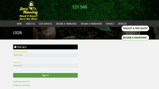 
                            2. Login - Jims Mowing